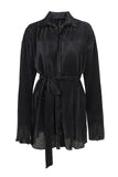 Black Velvet Shirt Dress
